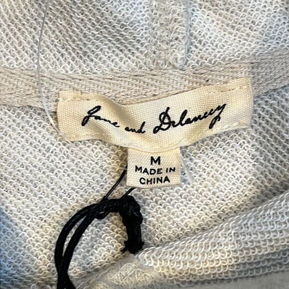 ANTHROPOLOGIE JANE & Delancey Slouchy Oversized French Terry Hoody Vest NWT - Picture 4 of 5